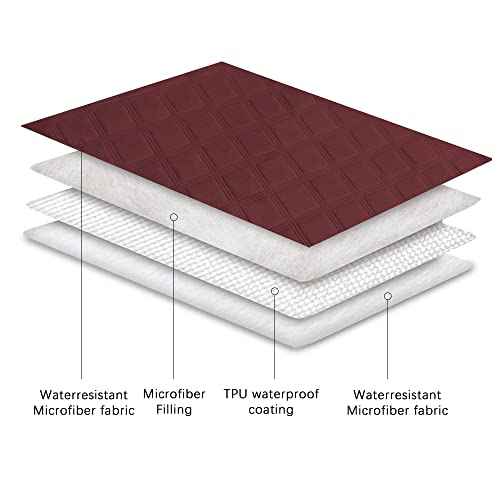Waterproof Dog Bed Cover Pet Blanket with Anti (82x82 Inch (Pack of 1) / Burgundy)