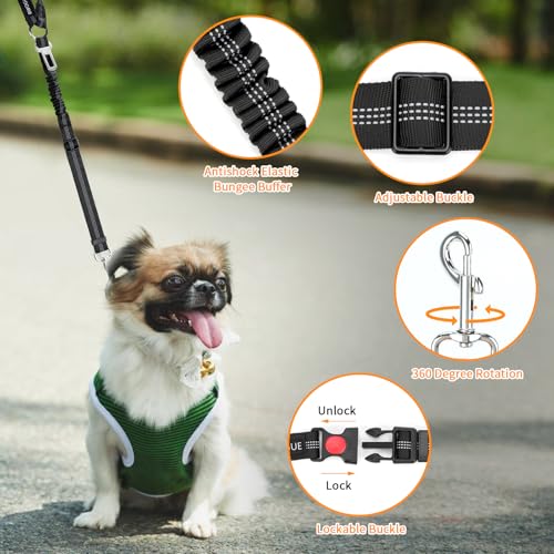 2 Pack Dog Seat Belt for Car (Black)