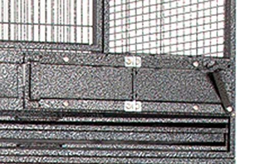 Extra Large Stackers Heavy Duty Wrought Iron Breeder Parrot Aviary Bird Breeding Rolling Cage with Side Nest Doors (Black Vein)