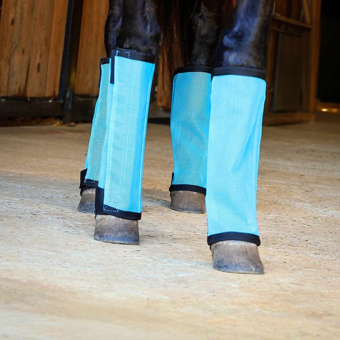 Romper Stomper Fly Boots for Horses (Light Blue / Small)