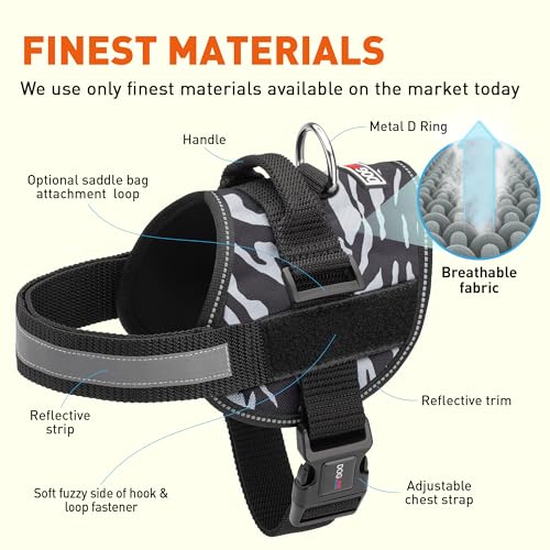 Dog Harness Reflective No (Zebra Black/White / Girth 22" to 28")