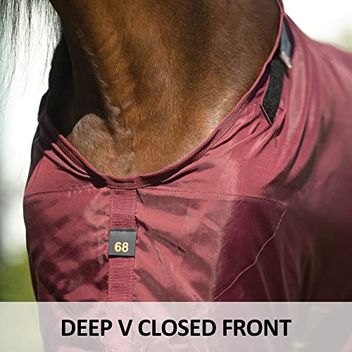 Dura Nylon Horse Stable Sheet (Horse Size 72 / Cutback | Closed Front | Legstrap / Red)