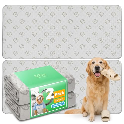 Washable Pee Pads for Dogs (Khaki / 39" x 85" (2 Packs))