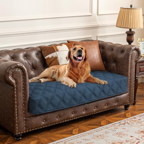 Waterproof Dog Bed Cover Pet Blanket with Anti (30x53 Inch (Pack of 1) / Navyblue)