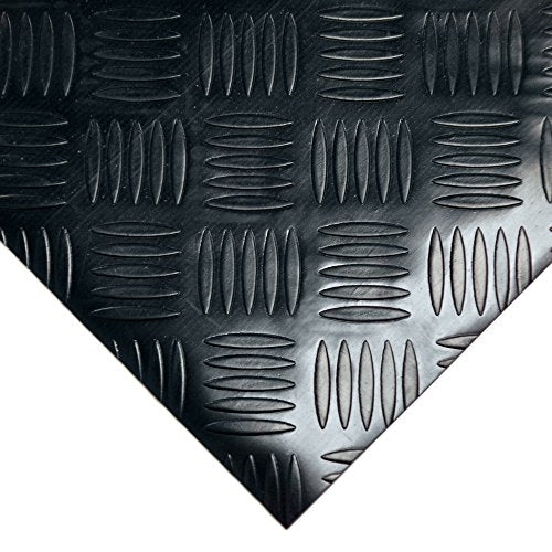 Diamond Grip Floor Mat (2mm x 4 x 13-Feet / Dark Grey)