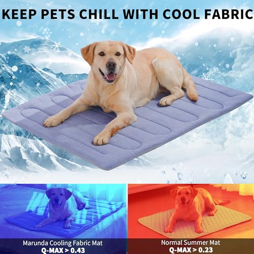 Dog Cooling Mat (Blue / 28" x 20" - M-Crate)