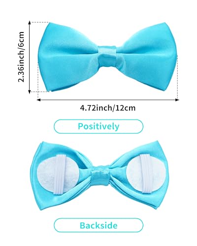12 Pack Plain Dog Bowties for Large Dogs Slide on Collar (M/L)