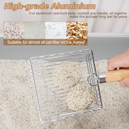Cat Litter Scoop with Holder Stand (Long handle-9.8" with Holder)