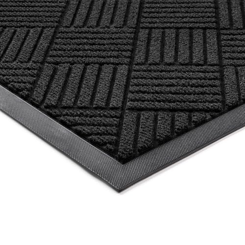 Front Door Mat (2' x 6' (Rectangular) / Black Diamond)