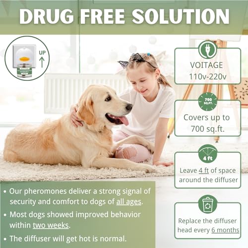 Dog Pheromone Calming Diffuser Kit (6 packs - Duck Diffuser)