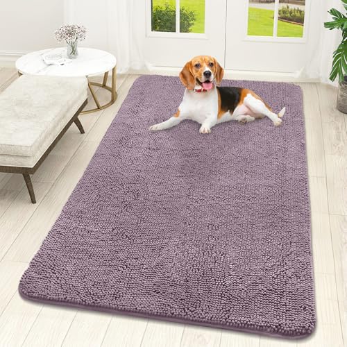 Dog Door Mat for Muddy Paws 59x32 (Deep Plum / 59" X 32")