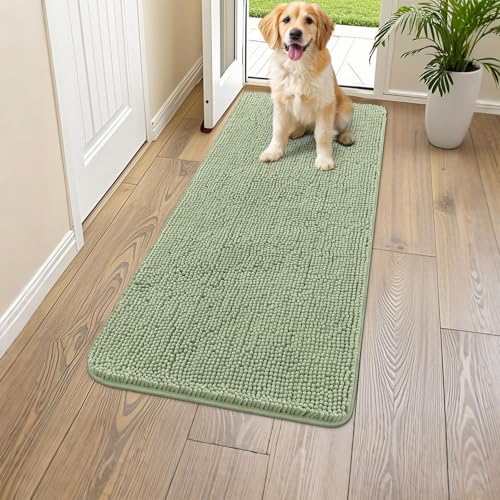 Dog Door Mat for Muddy Paws 47x24 (Sage Green / 47"X24")
