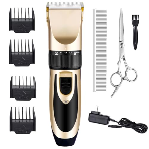Dog Clippers for Grooming Low Noise (Gold)