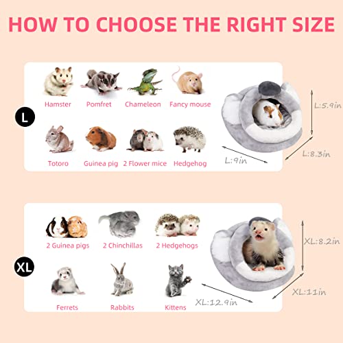 Guinea Pig Rat Bed and Hideout for Ferret Hedgehog Sleep and Hide (7.Koala-XL)