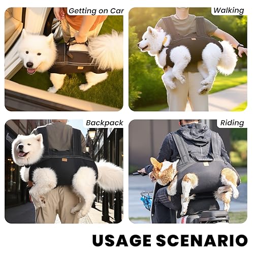 Dog Lift Harness Backpack Carrier for Large Dogs (XXX-Large 66-83 LBS)
