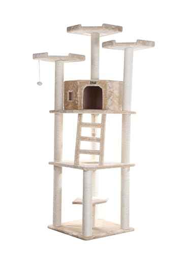 Cat Tree Model A8001 (40"(L)X33"(W)X80"(H) / Beige)