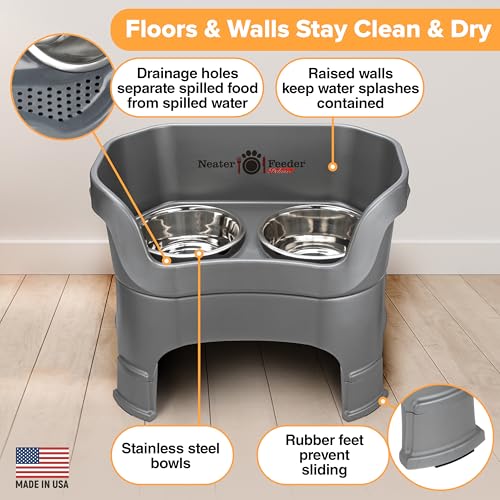 Neater Feeder Deluxe Mess (Large + Standard Bowl / Gunmetal)