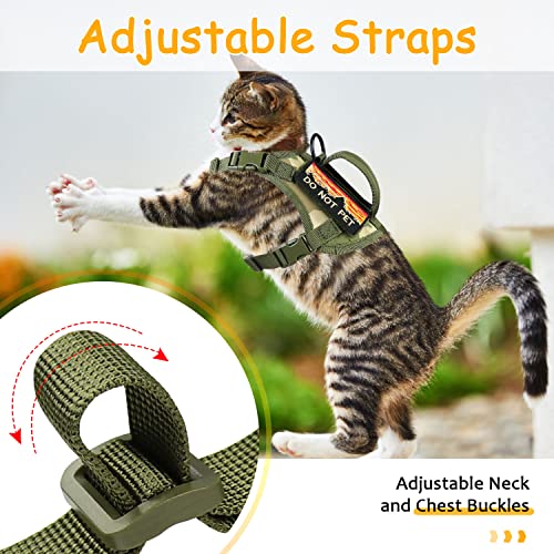 Tactical Cat Harness for Walking (L / Camo Green)