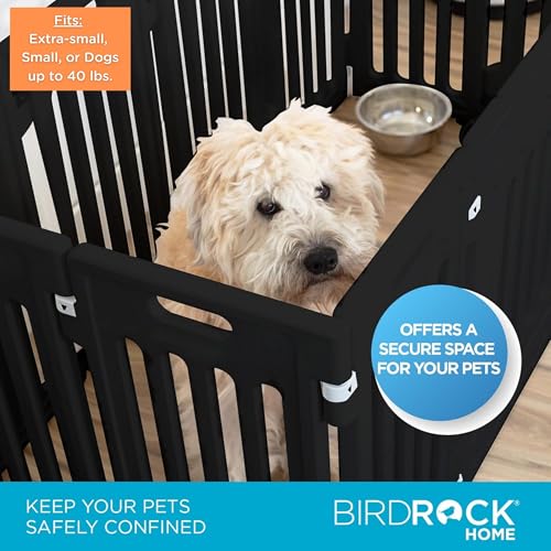 Internet’s Best Dog Playpen with Lockable Door (Black / 12 Panels)