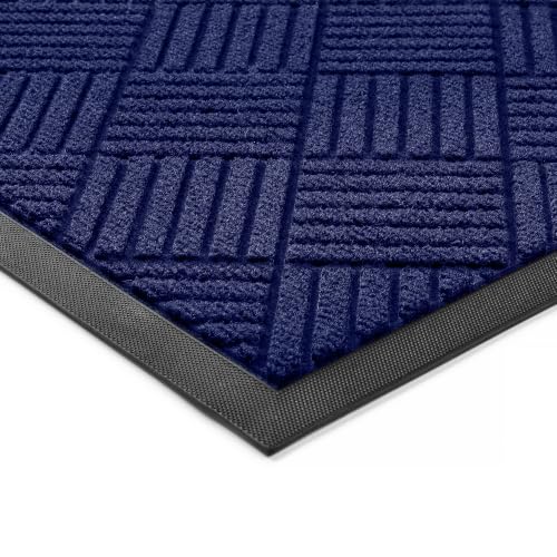 Front Door Mat (4' x 5' (Rectangular) / Blue Diamond)