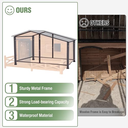 60.4’’ Extra Large Heated Dog House Outdoor (Heated Dog House)