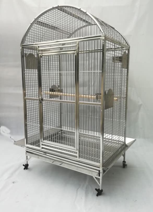 BMWPET SUS304 Stainless Steel DOMETOP Style Bird CAGE Parrot CAGE 36"X26"X65"