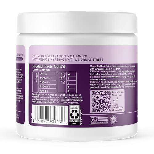 Calming Chews for Dogs with Ashwagandha (90 Chews)