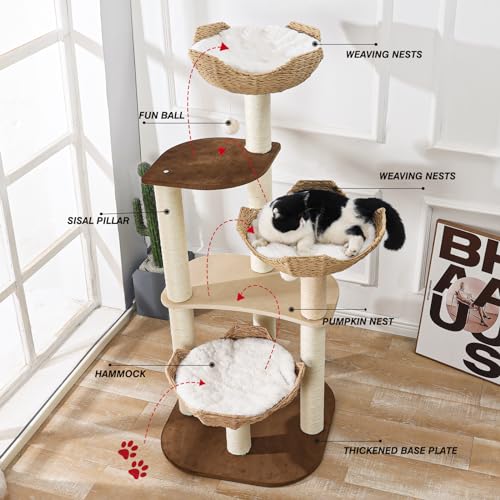 54 Inch Modern Cat Tree Tower