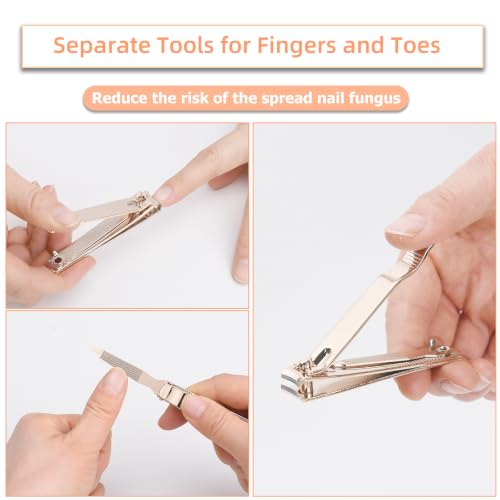 2Pcs Golden Nail Clippers Set (Golden)