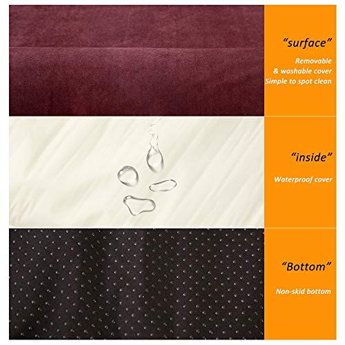 Orthopedic Dog Bed (50.0"L x 36.0"W x 10.0"Th / Chocolate)