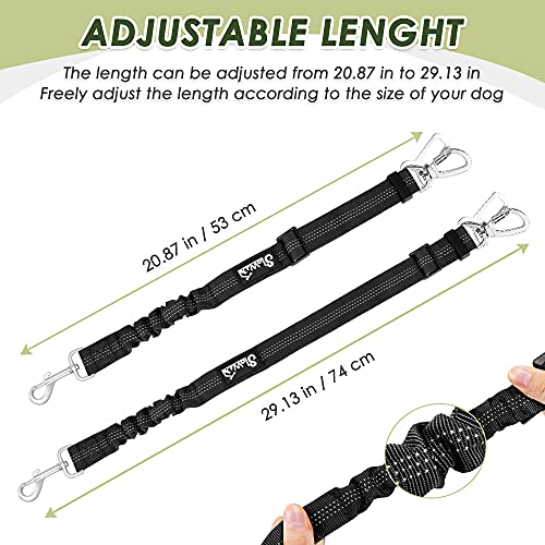 Dog Seat Belt and Harness for Car (Black / XXX-Small)