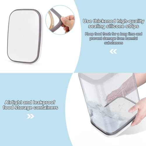 5-8 Lbs/6Qt Airtight Dog Cat Food Storage Container and Pet Storage Bin BPA-Free, PET Clear Stackable Dog Treat Containers Measuring Scoop Suitable for Dogs Food, Cats Food and Other Dry-2Pack (White (5.6L-2Pack))