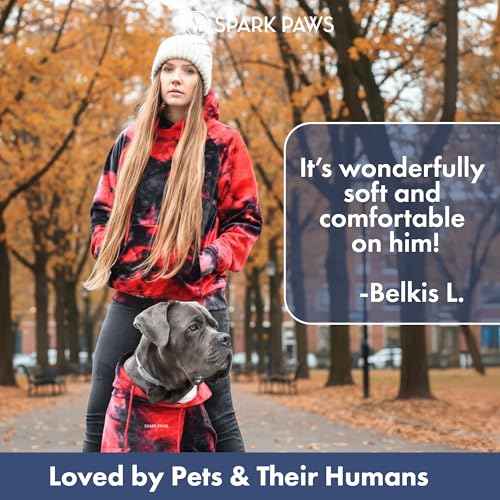 Dog Hoodie Buttery (Red & Black / Small)