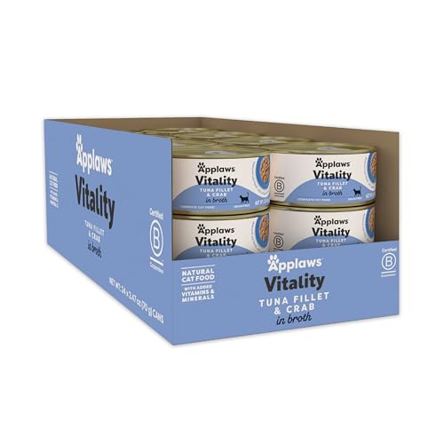 Vitality Tuna & Crab in Broth Wet Cat Food 24 (2.47 Ounce (Pack of 24))