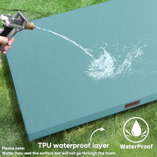 Orthopedic Waterproof Dog Bed for Small Dogs and Cats (Light Blue / 29.0"L x 18.0"W x 3.0"Th)