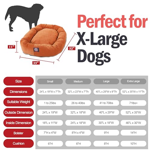 Micro Velvet Dog Bed (Orange)