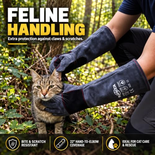 Animal Handling Gloves (2 Count (Pack of 1) / 22 Inches)