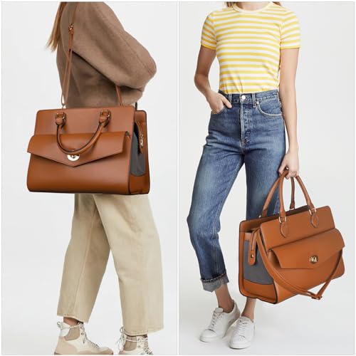 Stylish Pet Carrier Purse Leather Bag for Small Dogs Cats Puppy (Bright Brown / 15.7"L x 10.4"W x 7.0"H)