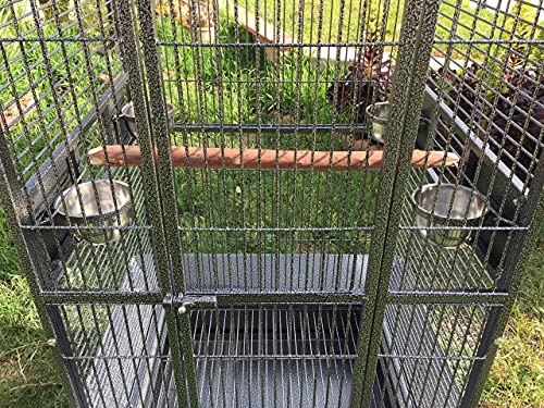 4 Size Castle PlayTop Parrot Cage for Large Macaws Cockatoos African Grey Amazon (24"L x 22"W x 63"H Castle)