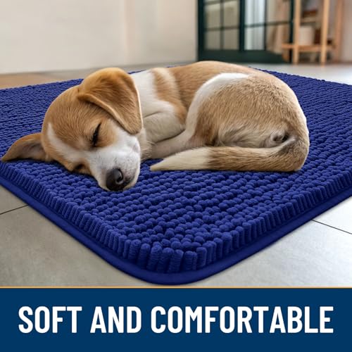 Dog Door Mat for Muddy Paws 70x24 (Navy Blue / 70"X24")