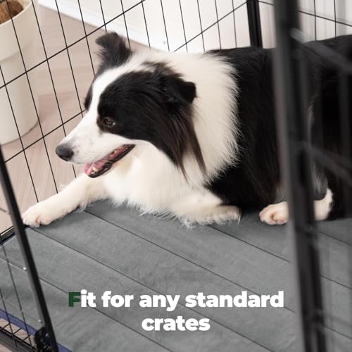 Dog Crate Pad (24.0"L x 18.0"W x 0.8"Th / Dusty Blue, 2 Packs)