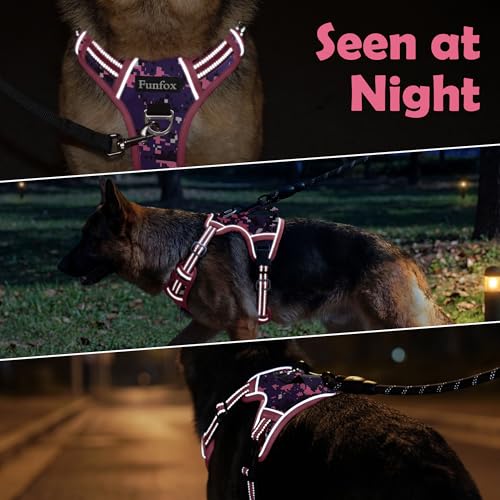 Dog Harness No Pull (Mosaic Pink / Large)