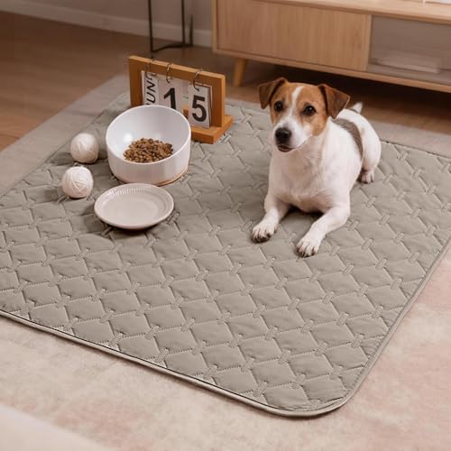 100% Double Sided Waterproof Dog Blanket Soft Pet Bed Cover Reversible Protect Furniture Couch Sofa Car for Puppy Large Dog Cat (30x30 Inch (Pack of 1) / Dark Stone/Light Stone)