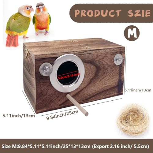 Parakeet Nesting Box (M: 9.84*5.11*5.11inch)
