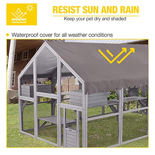 Extra Large Catio Outdoor Cat Enclosure Window Design for 10