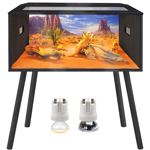 36 Gallon Reptile Tank (Black / 36 gallons,32x16x16 inch)
