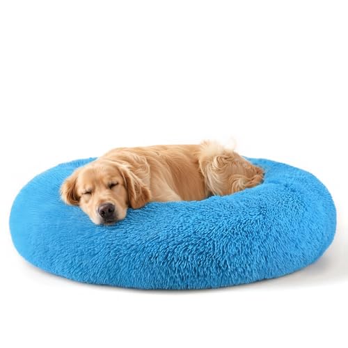 Dog Beds Large Sized Dog and Cats (Light Blue / 32.0"L x 32.0"W x 8.0"Th)