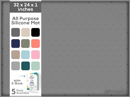 32x24x1” XL Dog Food Mat (32" x 24" x 1" / Gray)