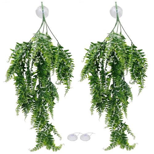2pcs Reptile Plants for Bearded Draded Tank Accessories (Group B2)