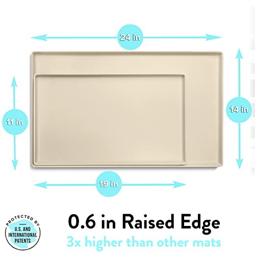 Premium Cat Food Mat (24"L x 14"W / Sand)